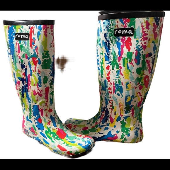 Roma Rain Boots, Size 8 - Picture 4 of 6